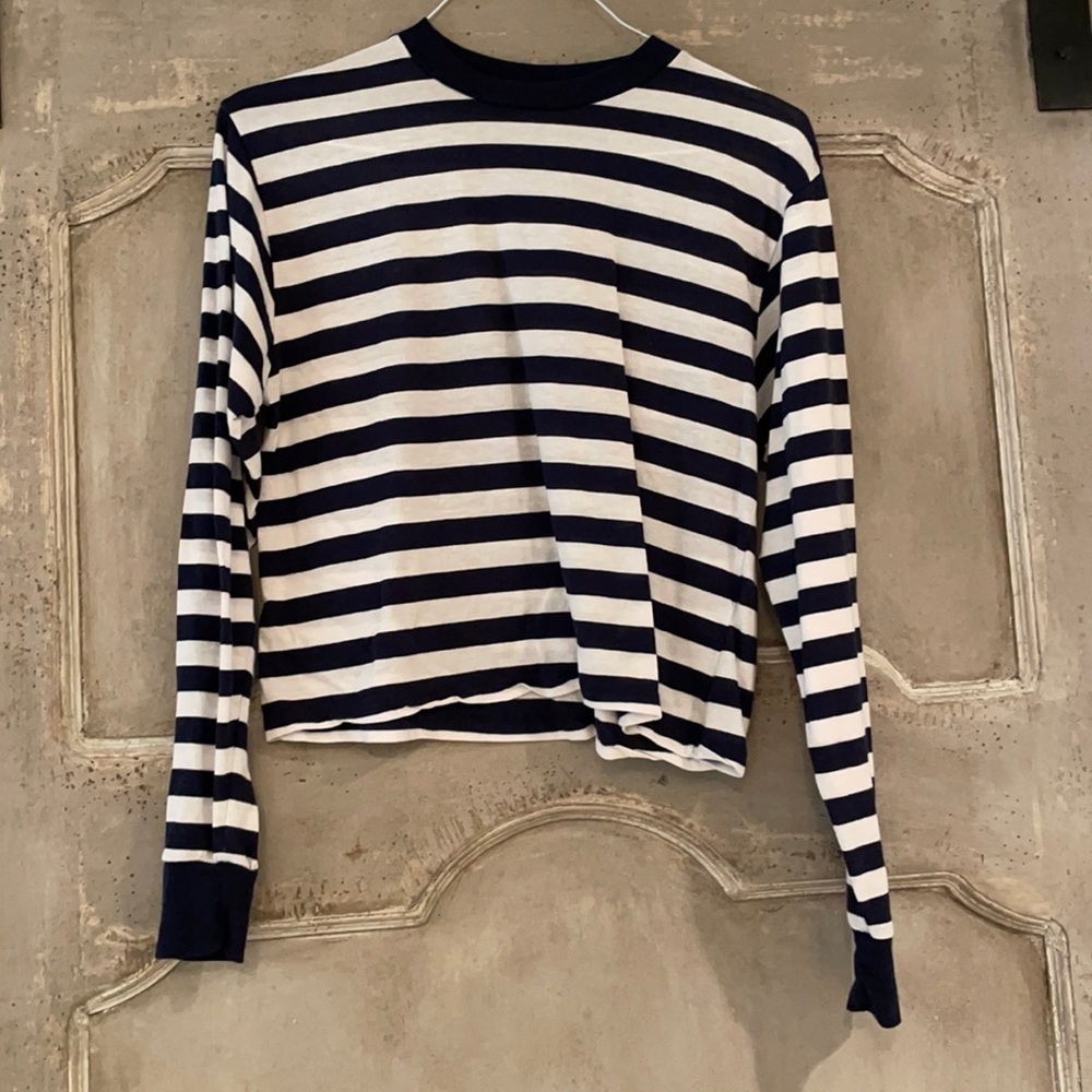Brandy Melville striped slightly cropped tee